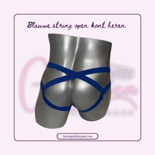 Achterkant heren slip met bandjes en daardoor open kont