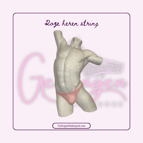 Roze heren string op pop gepresenteerd